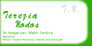 terezia modos business card